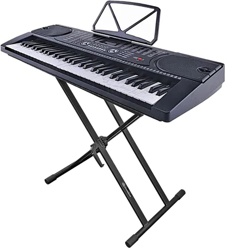 Vista 9 de AxcessAbles Soporte de Mesa Portátil Ligero para DJ con Bolsa de Concierto Soporte de Teclado Estilo X, Escritorio de DJ de Mesa con Estuche