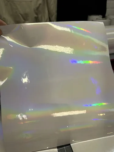 Clear Holographic Oil Slick Cold Laminating Sheets Self Adhesive (8 x 11)