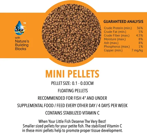 Vista 6 de MICROBE-LIFT MLLMPSM - Mini pellets flotantes de alimentos para peces, estanques, jardines acuáticos y fuentes, para peces pequeños vivos y koi, 17