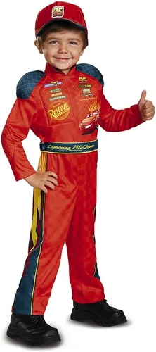 Vista 3 de Disguise Cars 3 Lightning McQueen Classic Toddler Costume, Red, Small (2T)