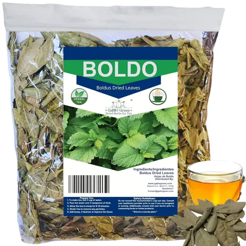 Boldo hojas secas, hoja de boldo entera, 100% desintoxicación natural, 1 libra/16 onzas, hojas de boldo, té de hierbas Peumus Boldus, té boldo,