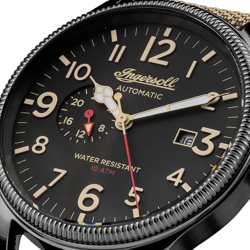 Vista 2 de Ingersoll Reloj Automático Acero inoxidable y nylon Casual de los hombres, color verde (Modelo i02802)