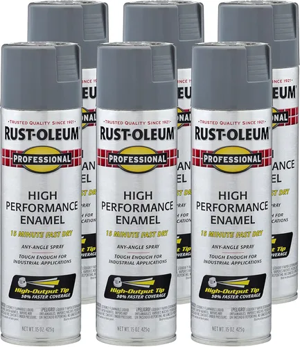 Vista 31 de Rust-Oleum 7515838 Pintura en aerosol de esmalte profesional de alto rendimiento, 14 onzas, aluminio