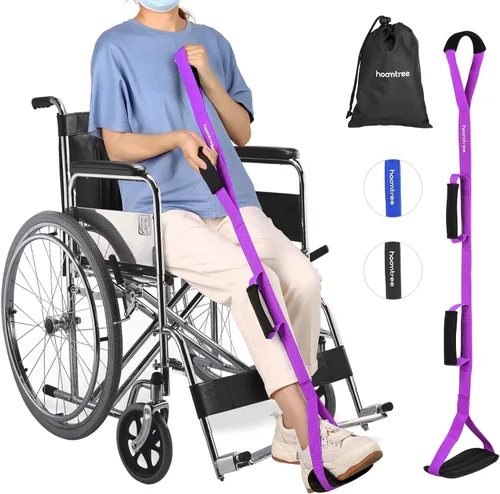 Vista 13 de Correa rígida elevadora de piernas de 35 pulgadas con almohadillas para manos y pies, kit de recuperación post-cirugía de reemplazo de cadera