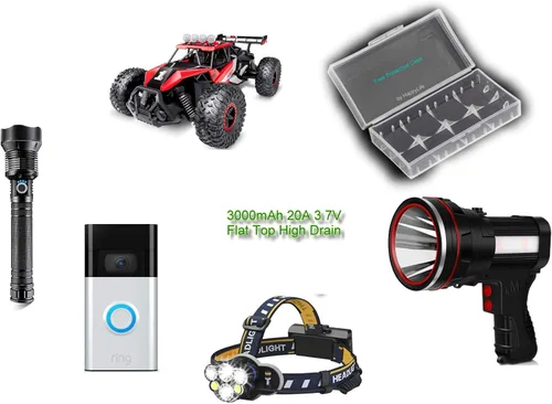 Vista 2 de Auténtico 30Q, 3.7 V parte superior plana real 3000mAh 18650 batería recargable Samsung30Q (paquete de 4)