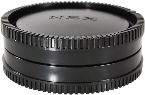Vista 4 de Juego de tapa corporal y cubierta trasera para lente de cámara compatible con cámaras Sony E-Mount NEX A7II, III A7R III A9 A7 A7R A7S A6500 A6300