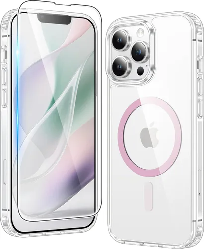 Vista 210 de FNTCASE para iPhone Air Case Clear: Fundas magnéticas para teléfono con protector de pantalla a prueba de caídas, compatibles con Magsafe, delgadas