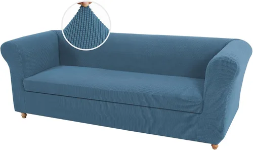 Vista 45 de UNBBRRL Funda de sofá Chesterfield de jacquard elástico, fundas de cojín gruesas para sofá, protector de muebles para sala de estar