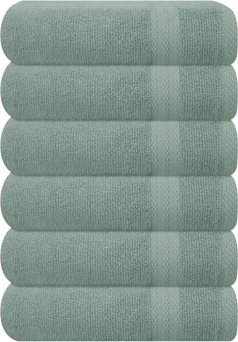 Vista 127 de GLAMBURG Sábana de baño de algodón extra grande premium de 700 GSM 35x70 - 100% algodón peinado - Calidad de hotel y spa de lujo - Duradera