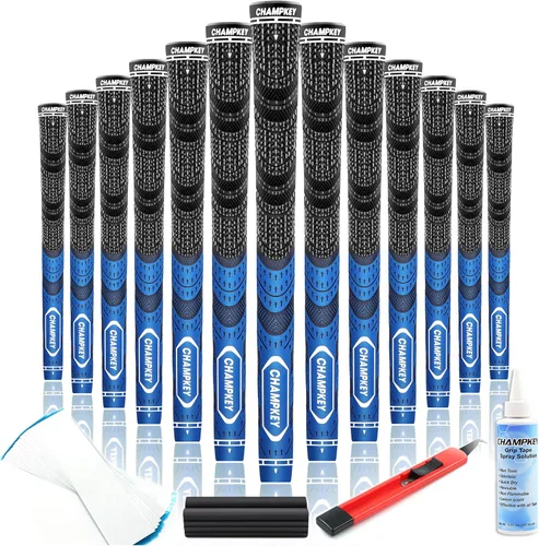 Vista 8 de CHAMPKEY Premium Hybrid Golf Grips 13 Pack with All Repair Kits - All Weather Performance Golf Club Grips - High Traction and Control Half Corded