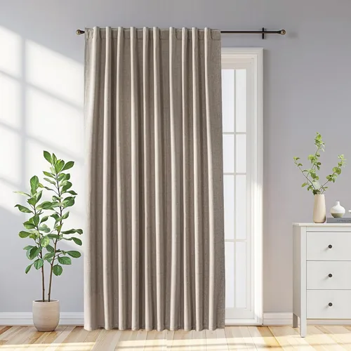 Vista 45 de Cortinas opacas para sala de estar, 100% cortinas opacas de 72 pulgadas de largo, juego de 2 paneles, cortinas con aislamiento térmico, pestaña