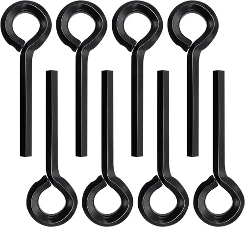 Vista 11 de 12 piezas Llaves hexagonales estándar de 1/8" con bucle completo, llave de puerta Allen de metal para dispositivo de salida de pánico de barra