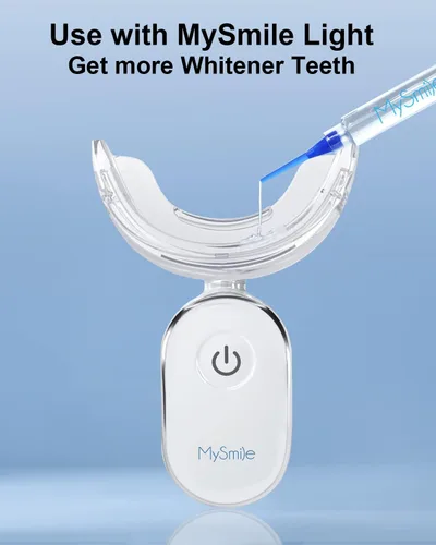 Vista 2 de MySmile Kit de blanqueamiento dental para dientes sensibles con luz LED, blanqueador de dientes rápido no sensible de 10 minutos, 6 gel