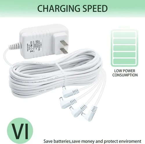Vista 2 de Adaptador de corriente AC/DC de 4.5 V compatible con accesorio iluminado Lemax 94563 94564 74707 74295 84428 94565 94566 94527 44241 64517 Navidad