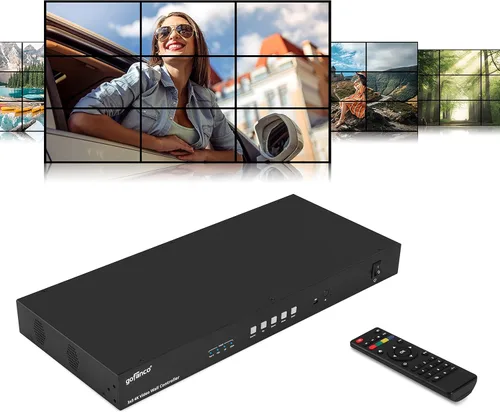 Vista 10 de gofanco Controlador de procesador de pared de video 2x2: hasta 4K 30Hz, cuatro entradas conmutables, 9 modos de videowall, cascada de hasta 10x10