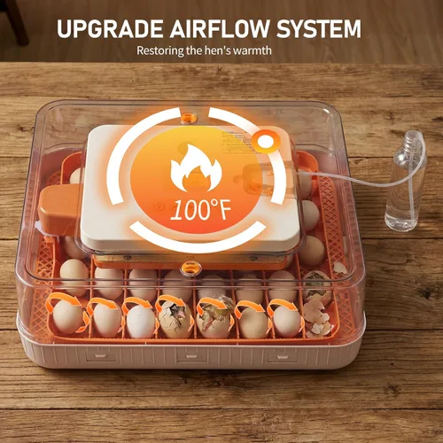 Vista 5 de Winado Incubadoras para incubar huevos, incubadora de 56 huevos con giro automático de huevos, control de temperatura y humedad, vela de huevos