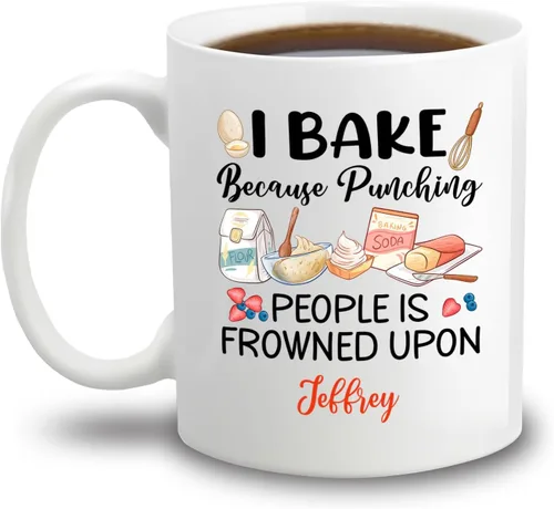 Vista 24 de A Truly Great Baker Is Hard To Find Difficult To Part With And Impossible To Forget - Taza de 11 onzas y 15 onzas, taza de café blanca personalizada