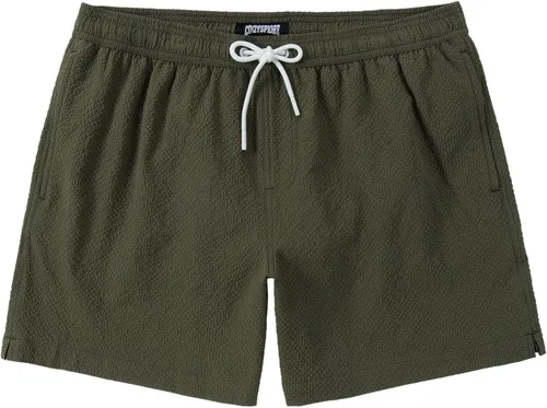 Vista 11 de Men's Swim Shorts Seersucker Swimming Trunks for Men Beach Shorts Quick Dry Bathing Suit 5"/7"/9" with Pockets