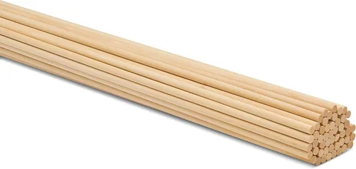 Vista 17 de Varilla de Clavija de Madera, 1/8 Pulgada x 12 Pulgadas Clavijas de Madera, Paquete de 100 Clavijas de Madera para Manualidades, Varillas