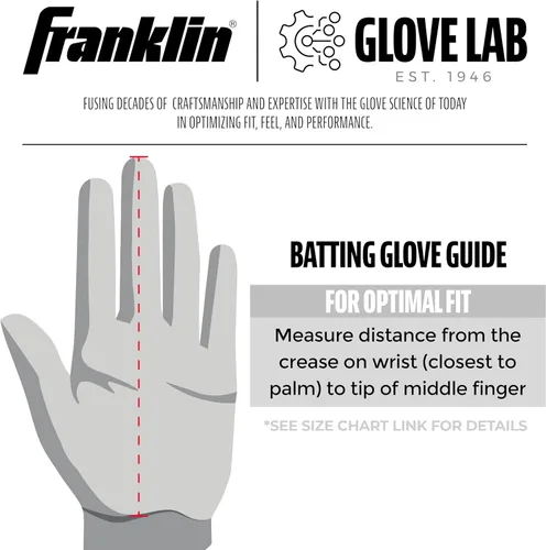 Vista 7 de Franklin Sports MLB - Guantes de bateo Infinite Powerstrap para béisbol + sóftbol de puño largo, para adultos y jóvenes