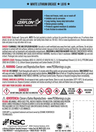 Vista 3 de Liquid Wrench Grasa de litio, color blanco – 8 oz, Blanco