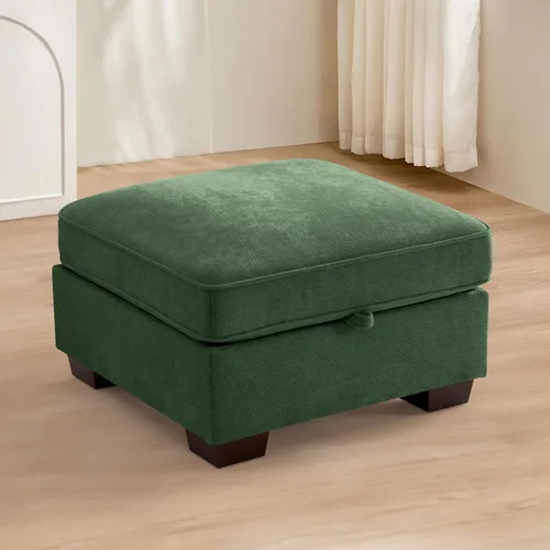 Vista 28 de TEKAMON Sofá modular de 100 pulgadas con almacenamiento de asientos, sofá en forma de U con otomanas móviles, sofá de tela de felpilla para sala