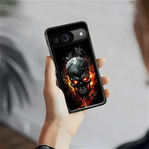 Vista 887 de Compatible con Google Pixel 4A 5G Mobile Case Creative Acrylic Panel trasero Silicona Protección Grip especialmente diseñado para Google Pixel 4A 5G