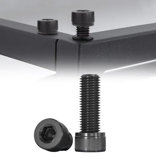 Vista 11 de Tornillos de cabeza hueca M4 x 0.984 in Tornillos de cabeza de zócalo Tornillos de acero de aleación de grado 12.9 Tornillo de enchufe métrico, Negro