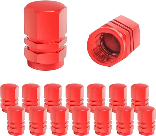 Vista 11 de Fekey&JF 16 tapones para válvulas de neumáticos de automóvil, impermeables, herméticas, universales, para automóviles, bicicletas, camiones, Rosado