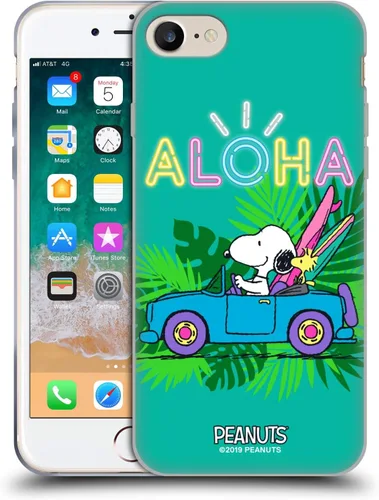 Vista 78 de Head Case Designs Funda de gel suave con licencia oficial de Peanuts Tropical Surf Snoopy Aloha Disco compatible con Apple iPhone 13 Mini