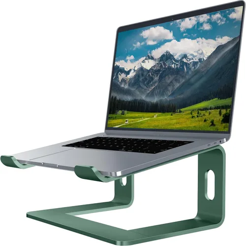 Vista 9 de Orionstar - Soporte portátil para laptop de aluminio, elevador de laptop compatible con Mac MacBook Air Pro de 10 a 15.6 pulgadas, soporte