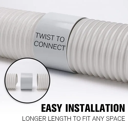 Vista 4 de HOXHA Acoplador de manguera de aire acondicionado portátil con conector de ventilación Exhasut de 5.9 pulgadas de diámetro para rosca en sentido