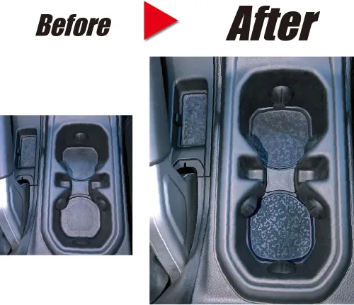 Vista 4 de AZUTO Soporte para portavasos con alfombrilla para Jeep Wrangler JL 2018-2025 Accesorios para Wrangler MHG-046