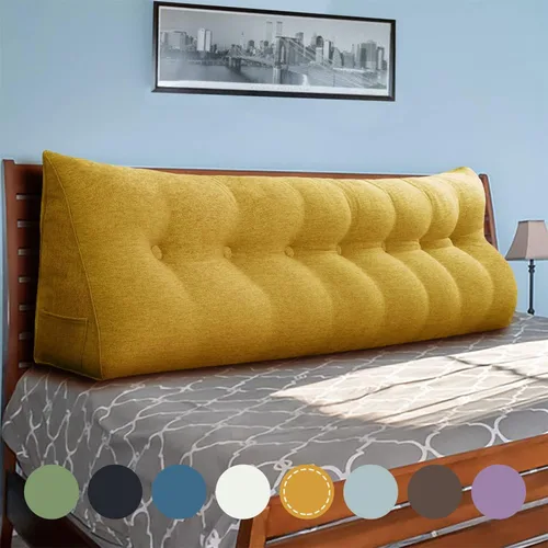 Vista 66 de WOWMAX - Almohada grande triangular con respaldo para cabecera, almohada de posicionamiento para lectura en forma de cuña, con funda extraíble