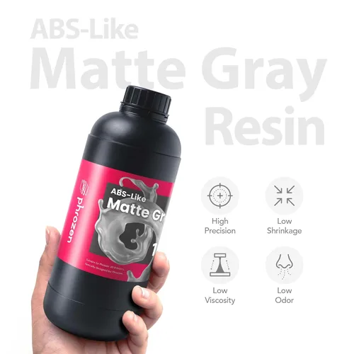 Vista 2 de Phrozen Impresora 3D ABS como resina gris mate, resina fotopolimérica de curado UV DLP LCD de 405 nm para modelado general y prototipos, impresión