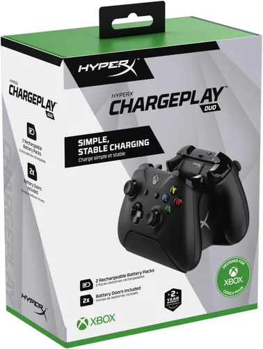 Vista 8 de HyperX ChargePlay Duo - Estación de carga de control para Xbox Series XS y Xbox One incluye dos paquetes de baterías recargables de 1400 mAh