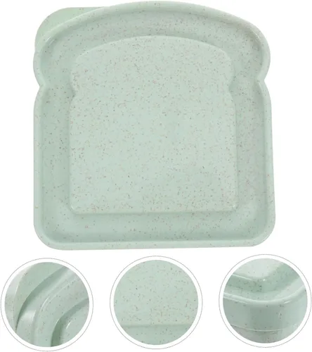 Vista 3 de Portable Sandwich Container Reusable Storage Box for Toast Lightweight for Kitchen Home Bakery Outdoor Use Easy to Organize Snacks Food