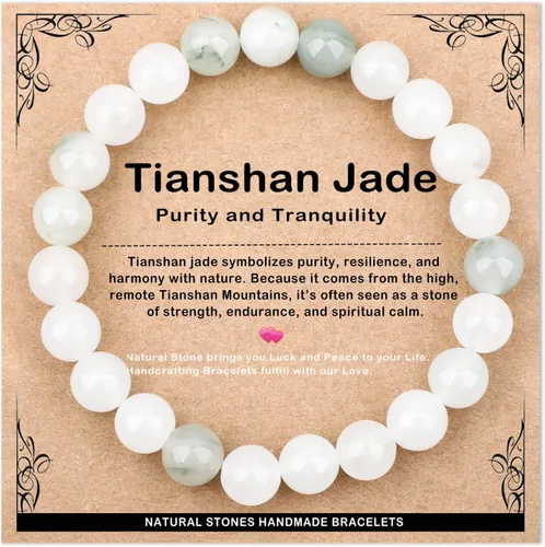 Vista 30 de AD Beads 4mm6mm8mm10mm Handmade Bracelet - Natural Gemstone for Peace and Tranquility - Meditation, Yoga, Healing and Energy Gift for Unisex