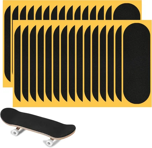 Vista 7 de WINDIR 12 piezas de cinta de agarre de espuma para diapasones, 1.496 in x 4.331 in Pro negro madera MiNi Skateboards (12 unidades)