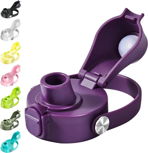 Vista 13 de Auto Flip Lid for Hydro Flask Wide Mouth, Great Spout Lid for Simple Modern, Fits for Iron Flask and Other Brands, Replacement Lid with Button Lock