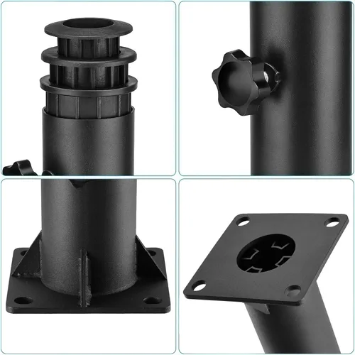 Vista 5 de Lalafancy Base de soporte para sombrilla de patio, soporte cuadrado reforzado de 4 pulgadas, resistente para sombrilla para exteriores, se adapta a