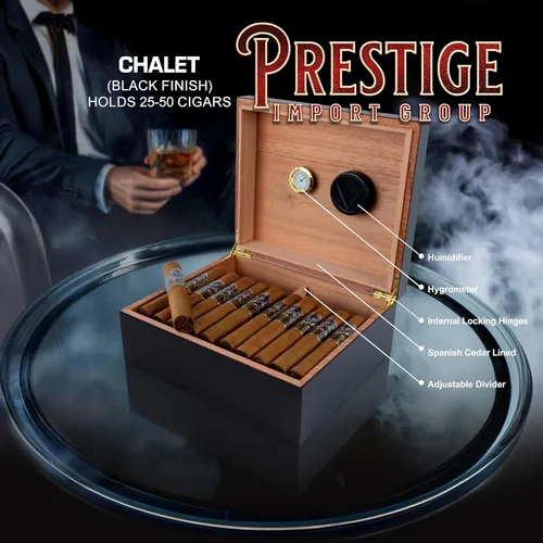 Vista 3 de Prestige Import Group, Humificador de cigarros de cabaña, Capacidad: 20 a 50