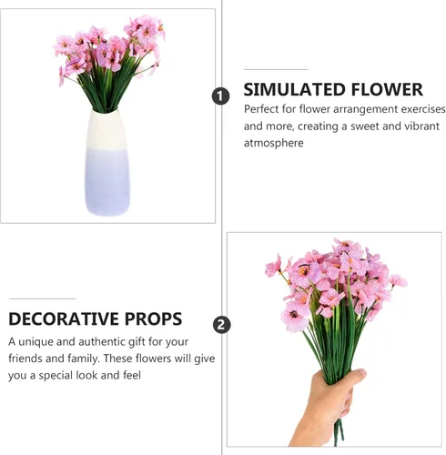 Vista 3 de FOMIYES 1 juego de 4 flores artificiales decorativas, decoración africana, ramos de novia para decoración del hogar, flores artificiales secas