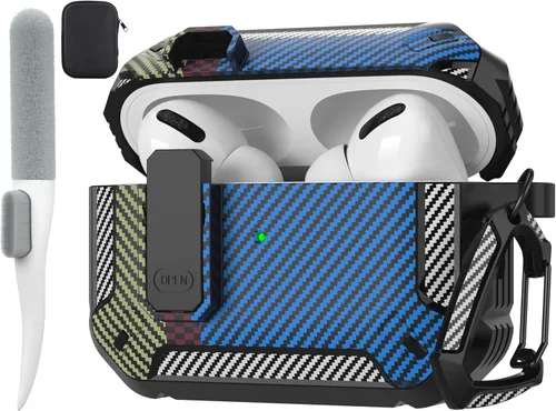 Vista 63 de Maxjoy Funda para AirPods Pro de 2ª/1ª generación con cerradura, funda protectora para AirPods Pro 2 con llavero compatible con Apple AirPod Pro2