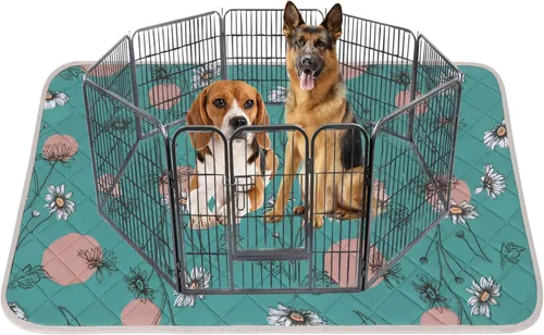 Vista 26 de IEUUMLER Almohadillas lavables para orina para perros, paquete de 2 almohadillas antideslizantes e impermeables, almohadillas de parto