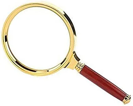 Vista 6 de OriGlam Lupa de mano con mango de lupa 5X para lectura de libros, monedas, mapas, crucigramas