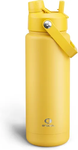 Vista 73 de Botella de agua aislada para niños con popote, botella de agua de acero inoxidable de 12 onzas con boquilla doble, a prueba de fugas, sin BPA, al