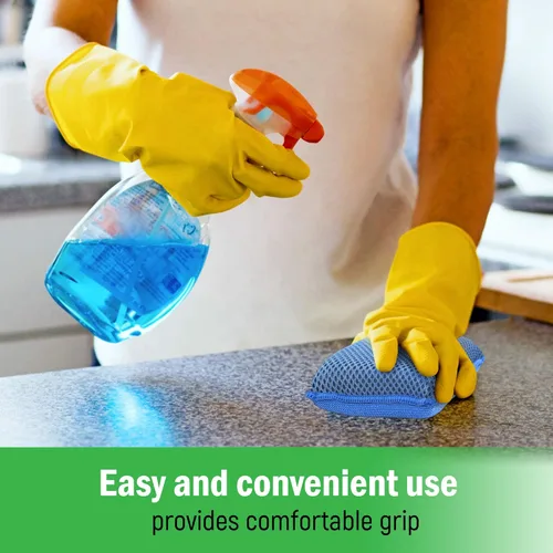 Vista 6 de Scrub-It - Esponja de cocina de microfibra Miracle - Esponjas de limpieza resistentes para lavavajillas que no rayan, lavables a máquina, (azul)