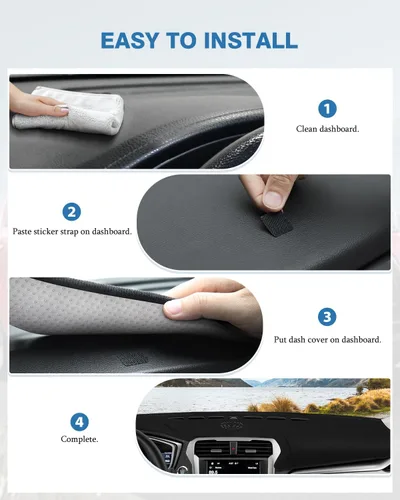 Vista 555 de FIILINES - Cubierta para tablero, accesorio para tablero de malla antideslizante, parasol sin reflejos y protector compatible con Toyota Tundra
