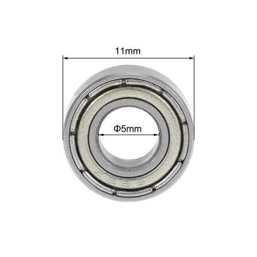 Vista 3 de uxcell 685ZZ Rodamientos rígidos de bolas Z2 0.197 in X 0.433 in X 0.197 in doble blindado acero al carbono 12pcs